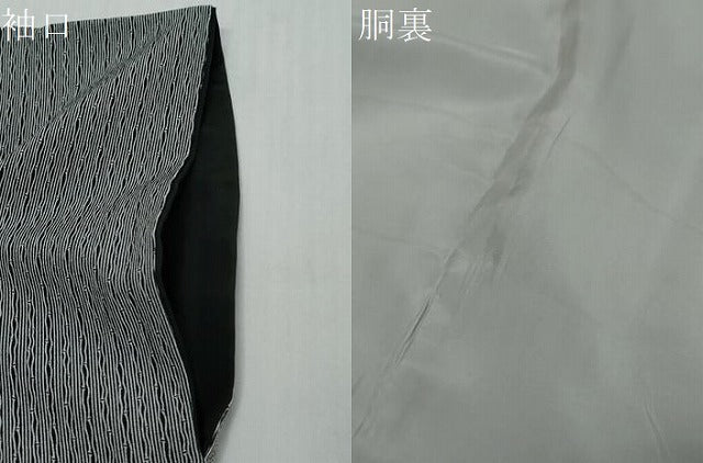 平和屋着物●紺屋二代目保科　江戸小紋　変わり縞　正絹　逸品　DABI2780ud
