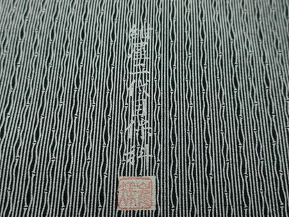 平和屋着物●紺屋二代目保科　江戸小紋　変わり縞　正絹　逸品　DABI2780ud