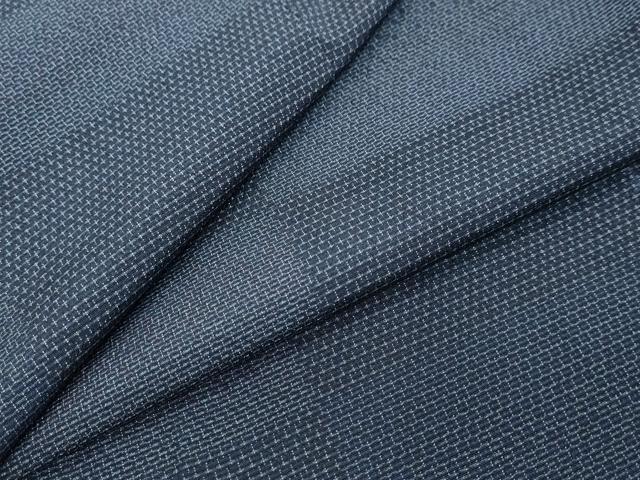 平和屋着物●本塩沢　110亀甲　変わり格子文　正絹　逸品　DABI2785ud
