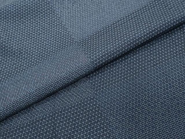 平和屋着物●本塩沢　110亀甲　変わり格子文　正絹　逸品　DABI2785ud