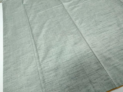 平和屋着物●上質な紬　湊鼠色　正絹　逸品　DABI2792ud