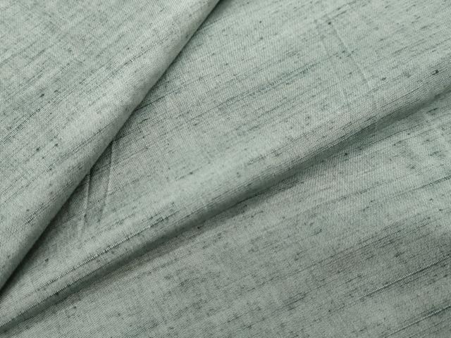 平和屋着物●上質な紬　湊鼠色　正絹　逸品　DABI2792ud