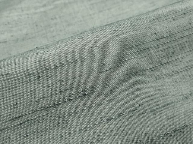 平和屋着物●上質な紬　湊鼠色　正絹　逸品　DABI2792ud