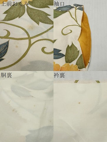 平和屋着物●上質な小紋　牡丹唐草文　金彩　正絹　逸品　DABI2804ud