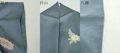 平和屋着物●訪問着　草花文　金彩　正絹　逸品　DABI2806ud