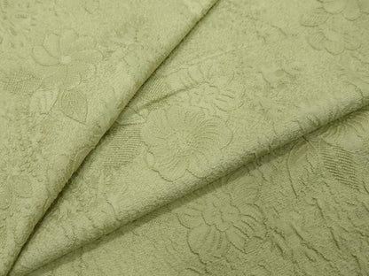 平和屋着物●上質な色無地　辻が花地紋　若菜色　正絹　逸品　未使用　DABI2807ud
