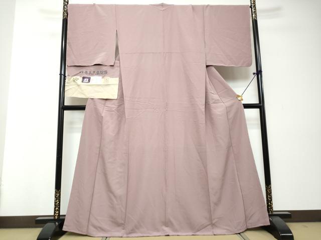 平和屋着物●上質な色無地　本場奄美大島泥染　梅鼠色　赤塚次男作　証紙付き　正絹　逸品　DABI2808ud