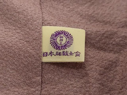 平和屋着物●上質な色無地　本場奄美大島泥染　梅鼠色　赤塚次男作　証紙付き　正絹　逸品　DABI2808ud