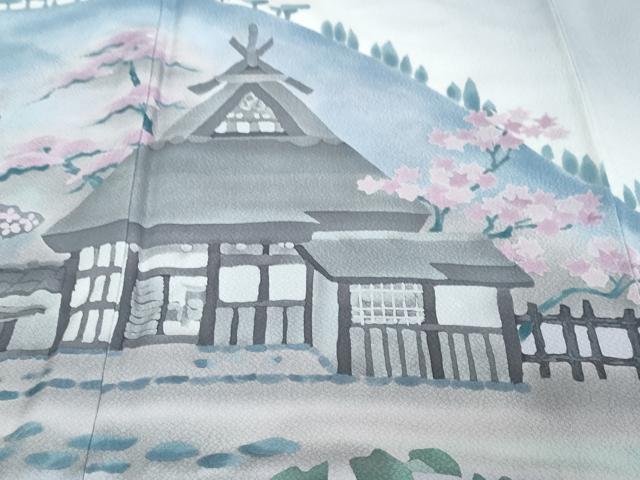 平和屋着物●訪問着　遠山風景文　暈し染め　正絹　逸品　DABI2811ud