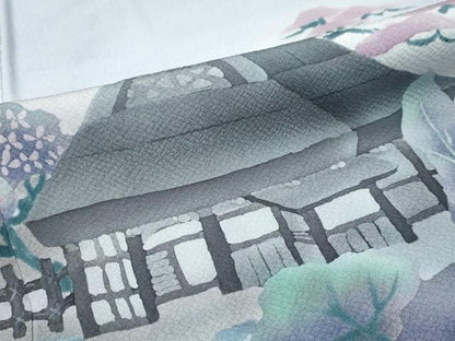 平和屋着物●訪問着　遠山風景文　暈し染め　正絹　逸品　DABI2811ud