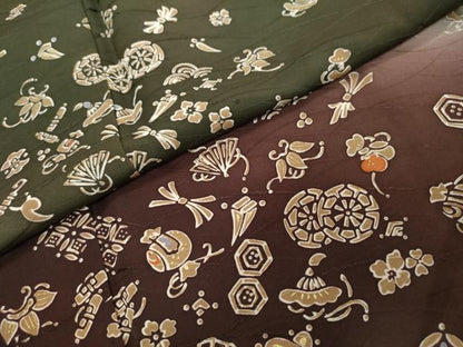 平和屋着物●訪問着　宝尽くし文　暈し染め　金彩　正絹　逸品　DABI2816ud
