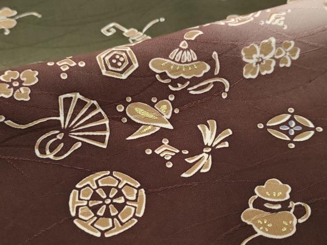 平和屋着物●訪問着　宝尽くし文　暈し染め　金彩　正絹　逸品　DABI2816ud