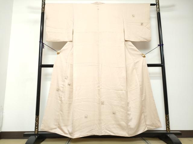 平和屋着物●訪問着　総刺繍　色紙立波文　ゑり善扱い　正絹　逸品　DABI2819ud