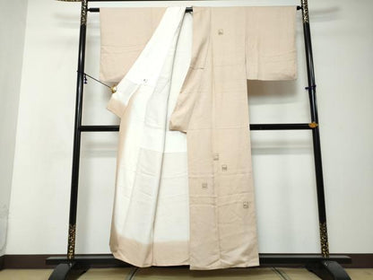 平和屋着物●訪問着　総刺繍　色紙立波文　ゑり善扱い　正絹　逸品　DABI2819ud