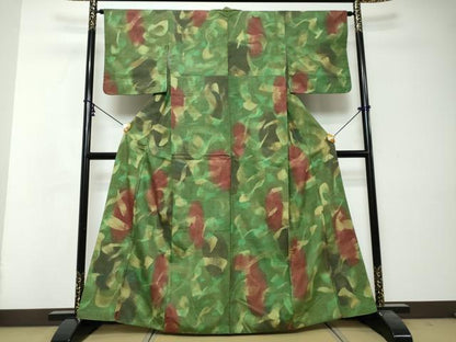 平和屋着物●上質な紬　霞文　正絹　逸品　DABI2820ud