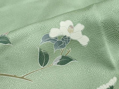 平和屋着物●訪問着　枝花文　暈し染め　正絹　逸品　DABI2821ud