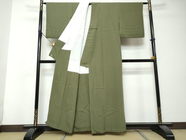 平和屋着物●上質な色無地　千歳茶色　三越扱い　正絹　逸品　未使用　DABI2822ud