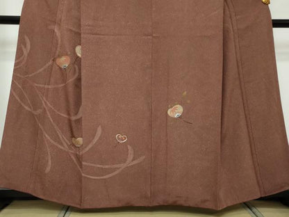 平和屋着物●訪問着　刺繍　橘　金糸　正絹　逸品　DABI2823ud