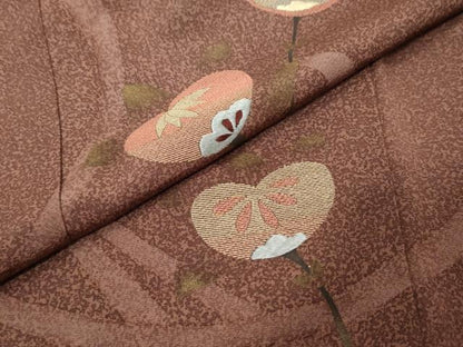 平和屋着物●訪問着　刺繍　橘　金糸　正絹　逸品　DABI2823ud