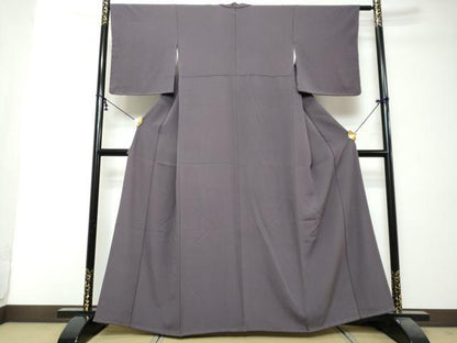 平和屋着物●上質な色無地　滅紫色　正絹　逸品　未使用　DABI2832ud