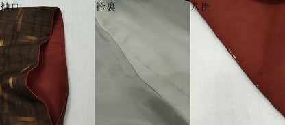 平和屋着物●上質な紬　絣文様　正絹　逸品　DABI2844ud
