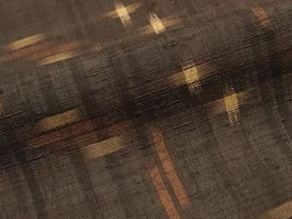 平和屋着物●上質な紬　絣文様　正絹　逸品　DABI2844ud
