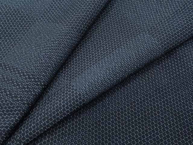 平和屋着物●本塩沢　110亀甲　変わり格子文　正絹　逸品　未使用　DABI2845ud