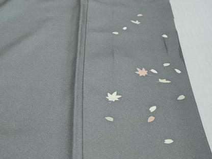 平和屋着物●西陣　京の名門　じゅらく謹製　帝王紫　訪問着　刺繍　花籠文　金彩　正絹　逸品　DABI2855ud