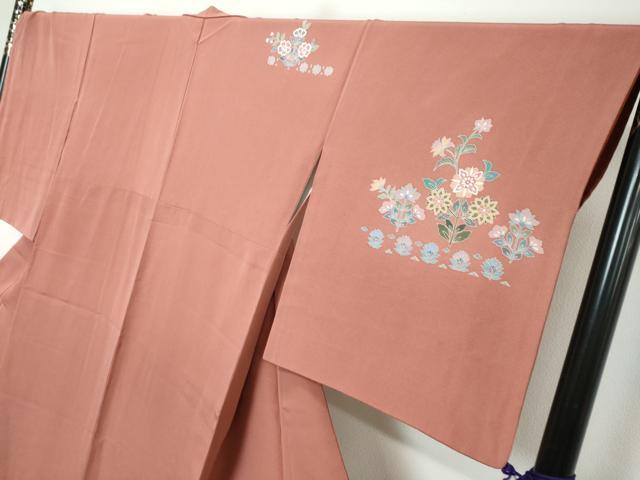平和屋着物●訪問着　駒刺繍　更紗花文　暈し染め　正絹　逸品　DABI2860ud