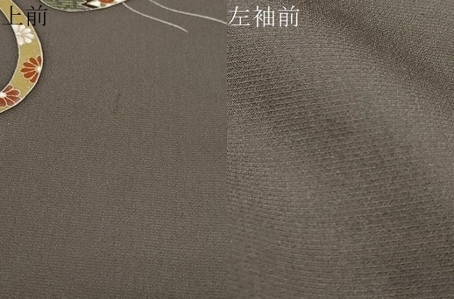 平和屋着物●訪問着　刺繍　誰が袖花蝶文　金彩　正絹　逸品　DABI2863ud