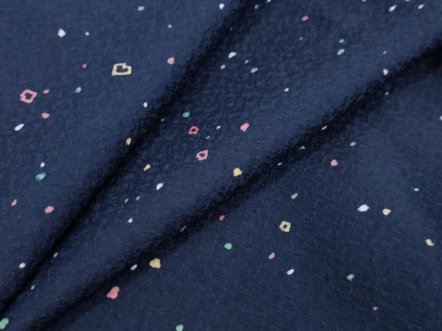平和屋着物▼上質な小紋　箔散らし文　正絹　逸品　DABI2866ud