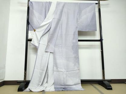 平和屋着物●訪問着　雪輪文　暈し染め　仮絵羽　正絹　逸品　未使用　DABI2870ud