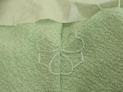 平和屋着物●上質な色無地　若芽色　正絹　逸品　未使用　DABI2874ud