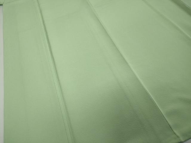 平和屋着物●上質な色無地　若芽色　正絹　逸品　未使用　DABI2874ud
