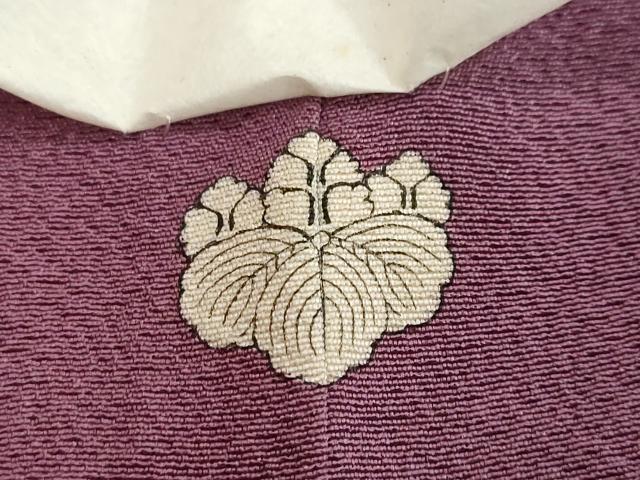平和屋着物●上質な色無地　堅牢草木染　堅牢染　梅紫色　反端付き　ロング丈　正絹　逸品　未使用　DABI2887ud