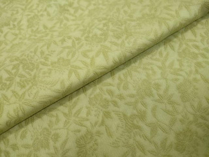 平和屋着物●男性　洛楽人工房　お召　桐竹鳳凰　若苗色　正絹　逸品　未使用　DABI2888ud