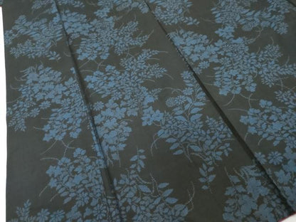 平和屋着物●本場大島紬　9マルキ　草花文　正絹　逸品　DABI2892ud