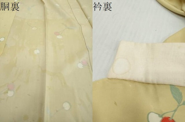 平和屋着物●長襦袢　無双仕立て　成物　反端付き　正絹　逸品　DABI2895ud