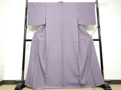 平和屋着物●上質な紬　竜胆色　正絹　逸品　未使用　DABI2901ud