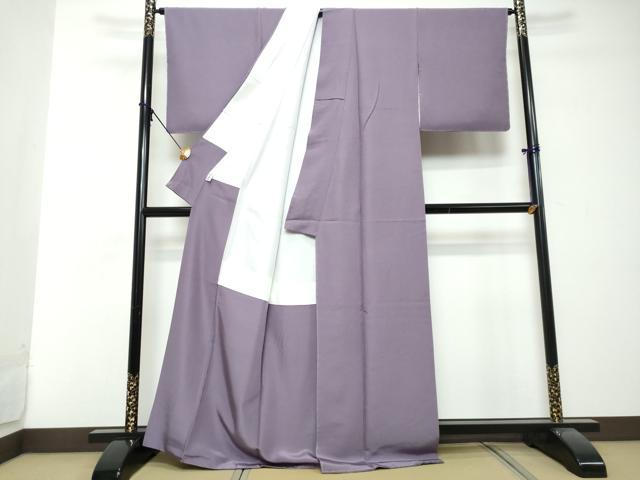 平和屋着物●上質な紬　竜胆色　正絹　逸品　未使用　DABI2901ud