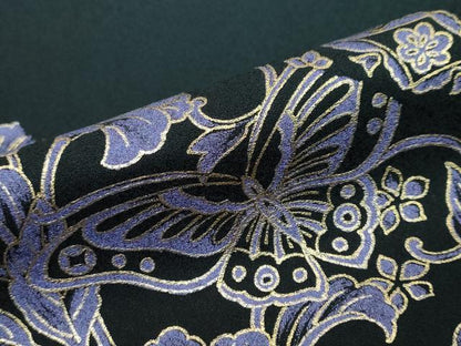 平和屋着物●豪華振袖　花蝶文　暈し染め　金彩　正絹　逸品　DABI2902ud