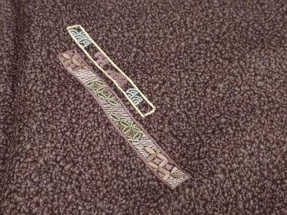 平和屋着物●色留訪問着　刺繍　短冊吉祥文　金彩　正絹　逸品　未使用　DABI2903ud