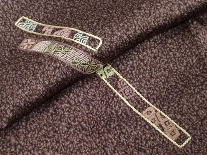 平和屋着物●色留訪問着　刺繍　短冊吉祥文　金彩　正絹　逸品　未使用　DABI2903ud