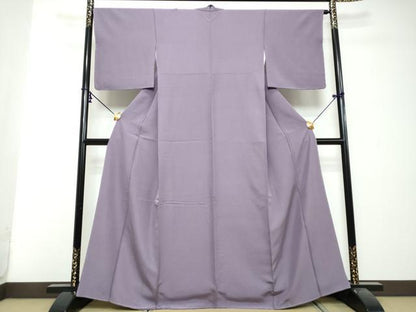 平和屋着物●上質な紬　竜胆色　正絹　逸品　未使用　DABI2904ud