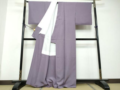 平和屋着物●上質な紬　竜胆色　正絹　逸品　未使用　DABI2904ud