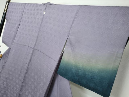 平和屋着物●訪問着　霞文　暈し染め　正絹　逸品　DABI2905ud
