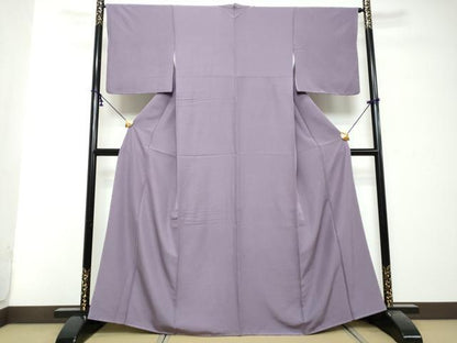 平和屋着物●上質な紬　竜胆色　正絹　逸品　未使用　DABI2907ud