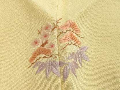 平和屋着物●中国三大刺繍　スワトウ刺繍　汕頭刺繍　総刺繍　訪問着　吉祥草花文　正絹　逸品　DABI2909ud