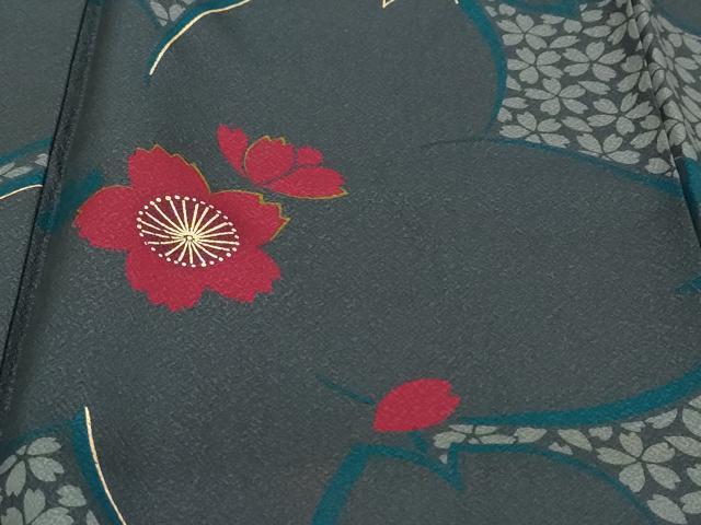 平和屋着物●豪華振袖　舞桜文　金彩　正絹　逸品　DABI2916ud