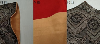 平和屋着物●本場大島紬　龍郷絣　花菱文　正絹　逸品　DABI2918ud